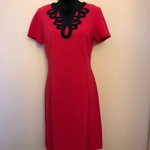 Talbots pink and navy blue dress